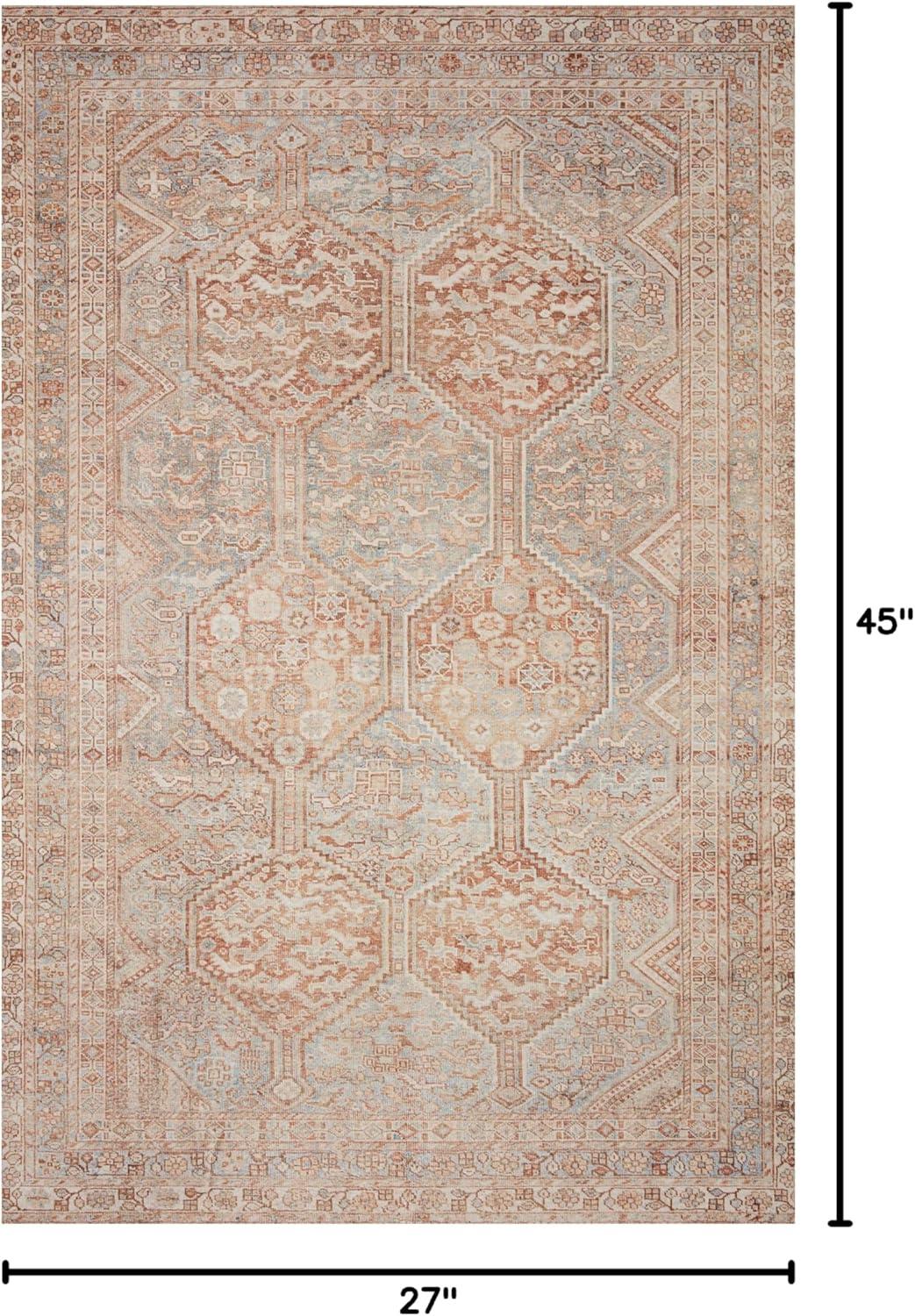 Jules Rug by Chris Loves Julia x Loloi - Tangerine and Mist / 2'3" x 3'9"