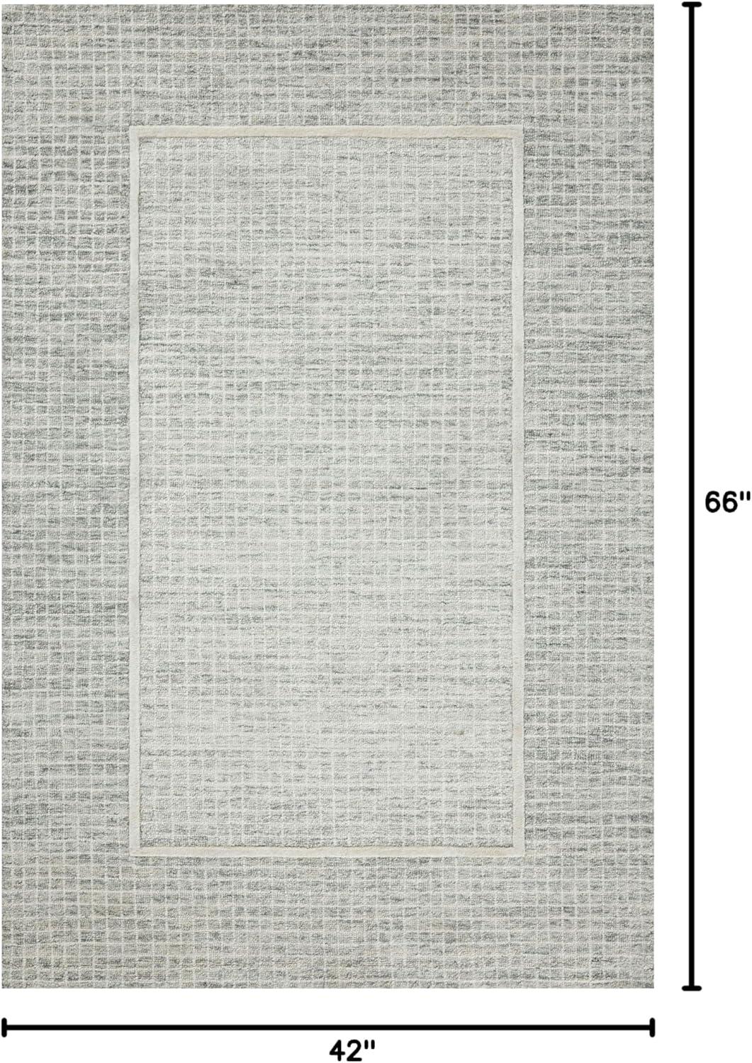 Mist and Ivory Hand-Tufted Wool Area Rug 3'-6" x 5'-6"