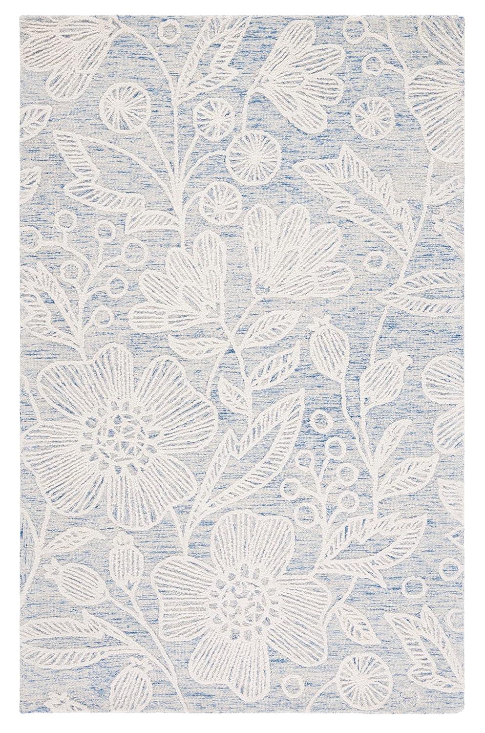 Jardin JAR727 Hand Tufted Area Rug - Blue/Ivory - 3'x5' - Safavieh.