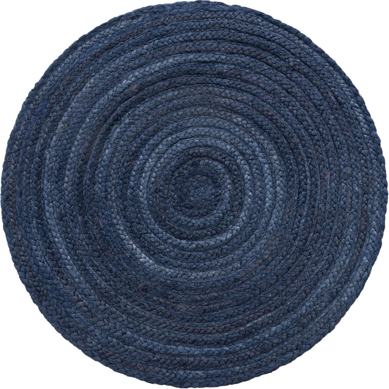 Unique Loom 3' 3 x 3' 3 Dhaka Braided Jute Round Area Rug
