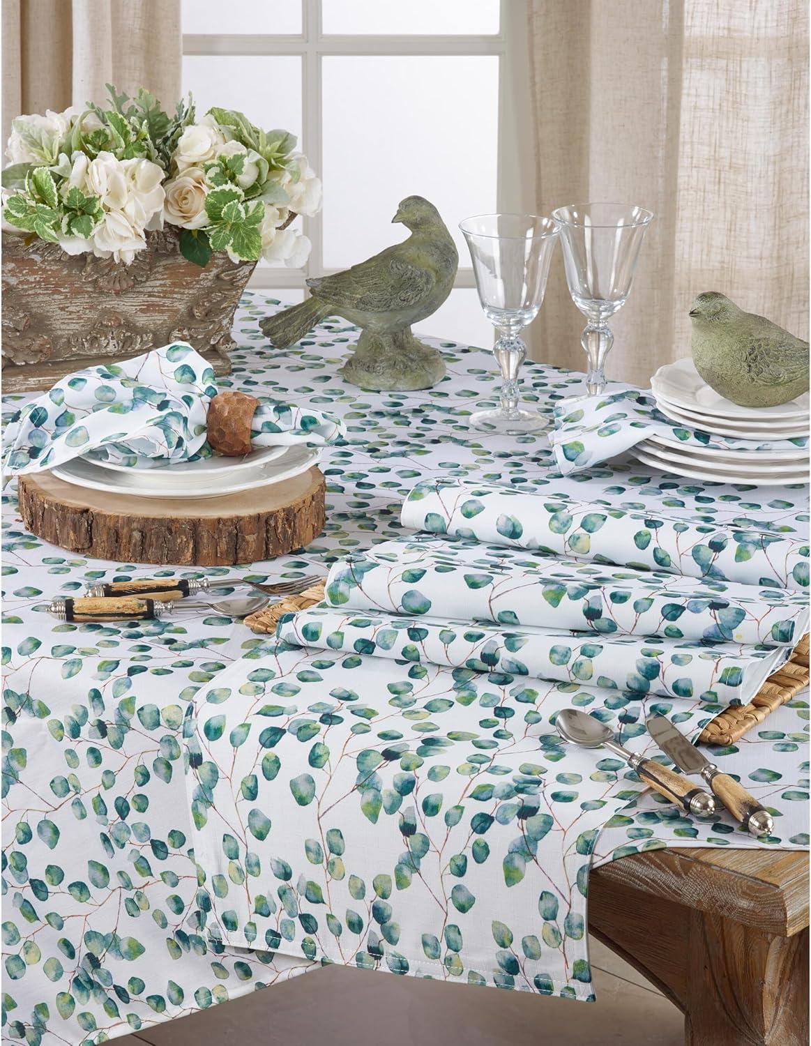 Saro Lifestyle Eucalyptus Leaf Design Table Runner