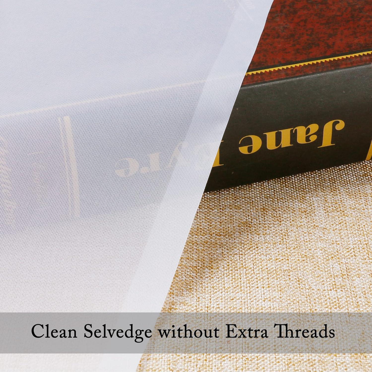 OVZME White Sheer Curtains 84 inches Long 2 Panels Set, Sheer White Curtains for Living Room/Bedroom, Rod Pocket Light Filtering Sheer Drapes, Airy Lightweight Window Treatments, Each 42W x 84L