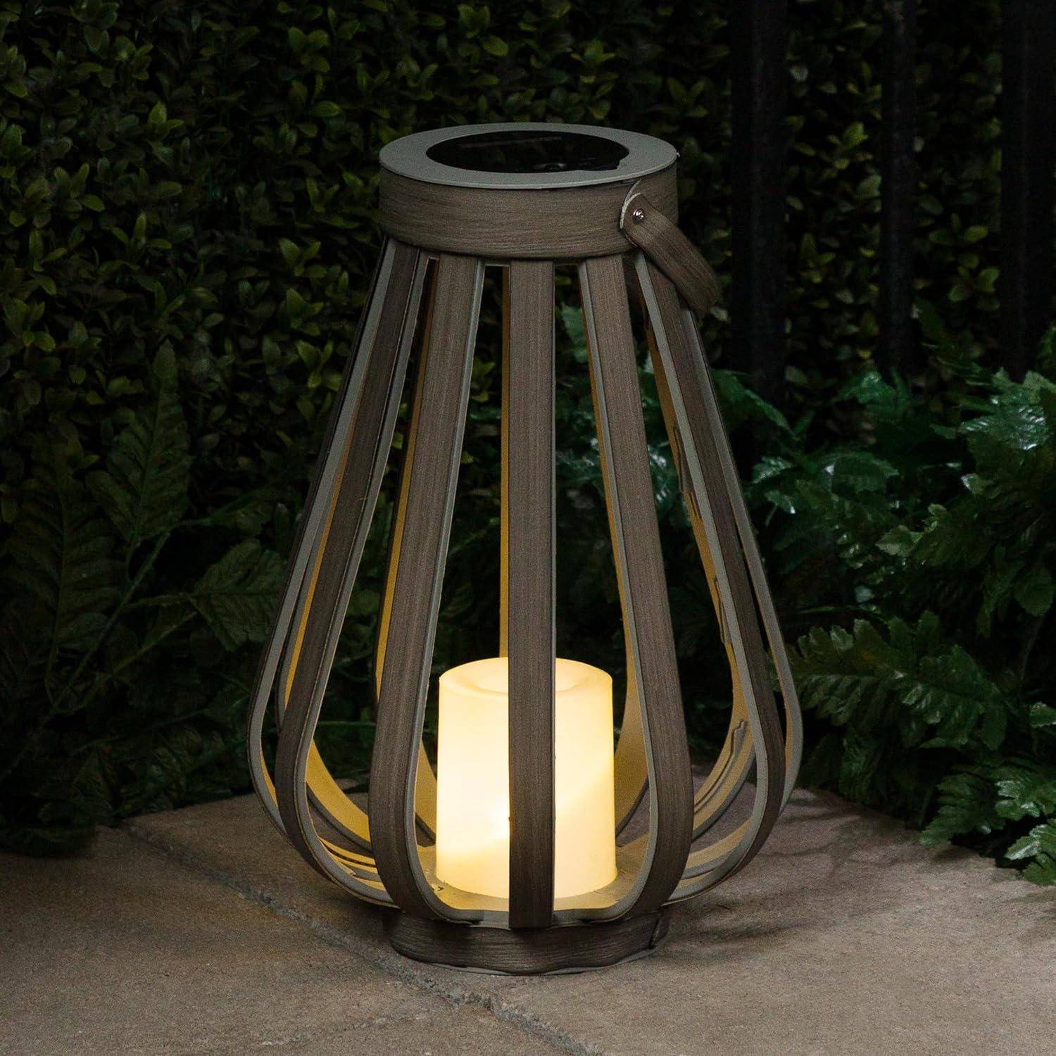 Alpine Solar Decorative Plastic Lantern w/ LED Light
