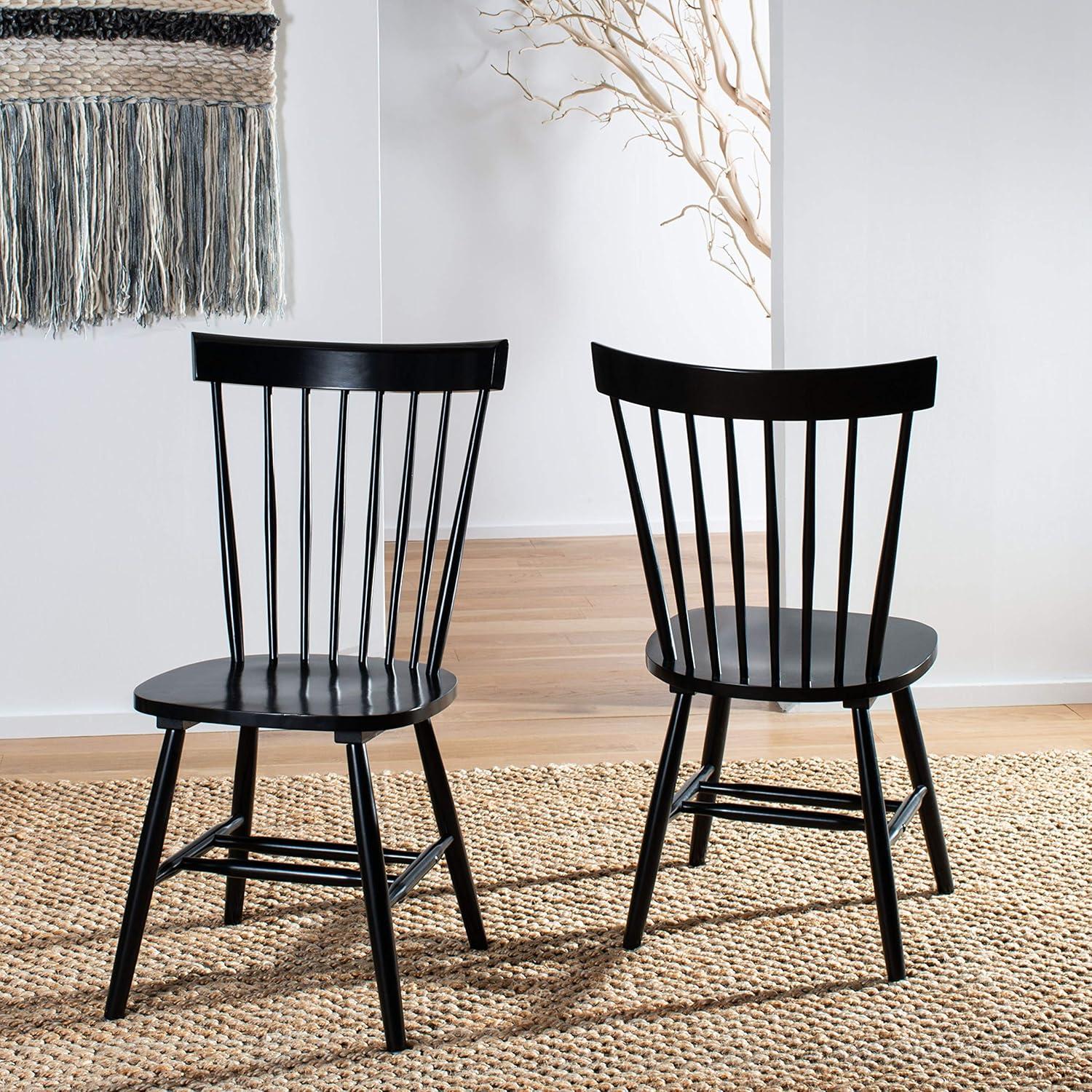 Ophelia & Co. Parker Spindle Windsor Set Of 2 Dining Chair, Black