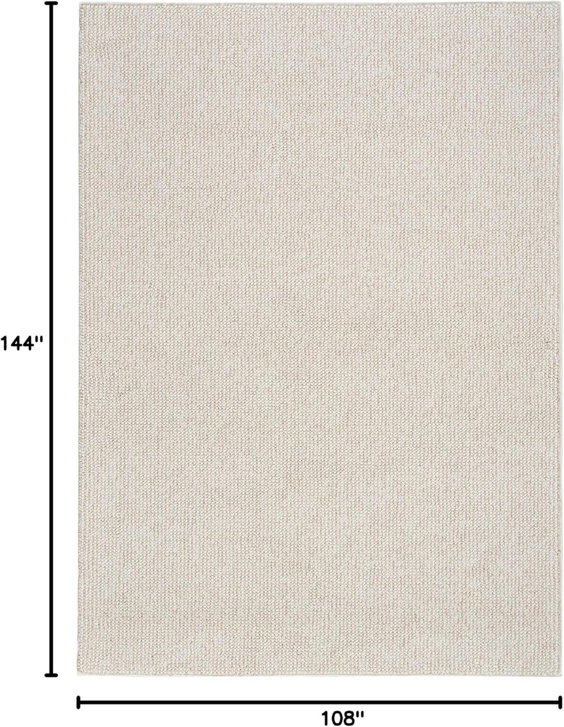Nourison Textured Home Modern Indoor Rug Ivory Beige 9' x 12'