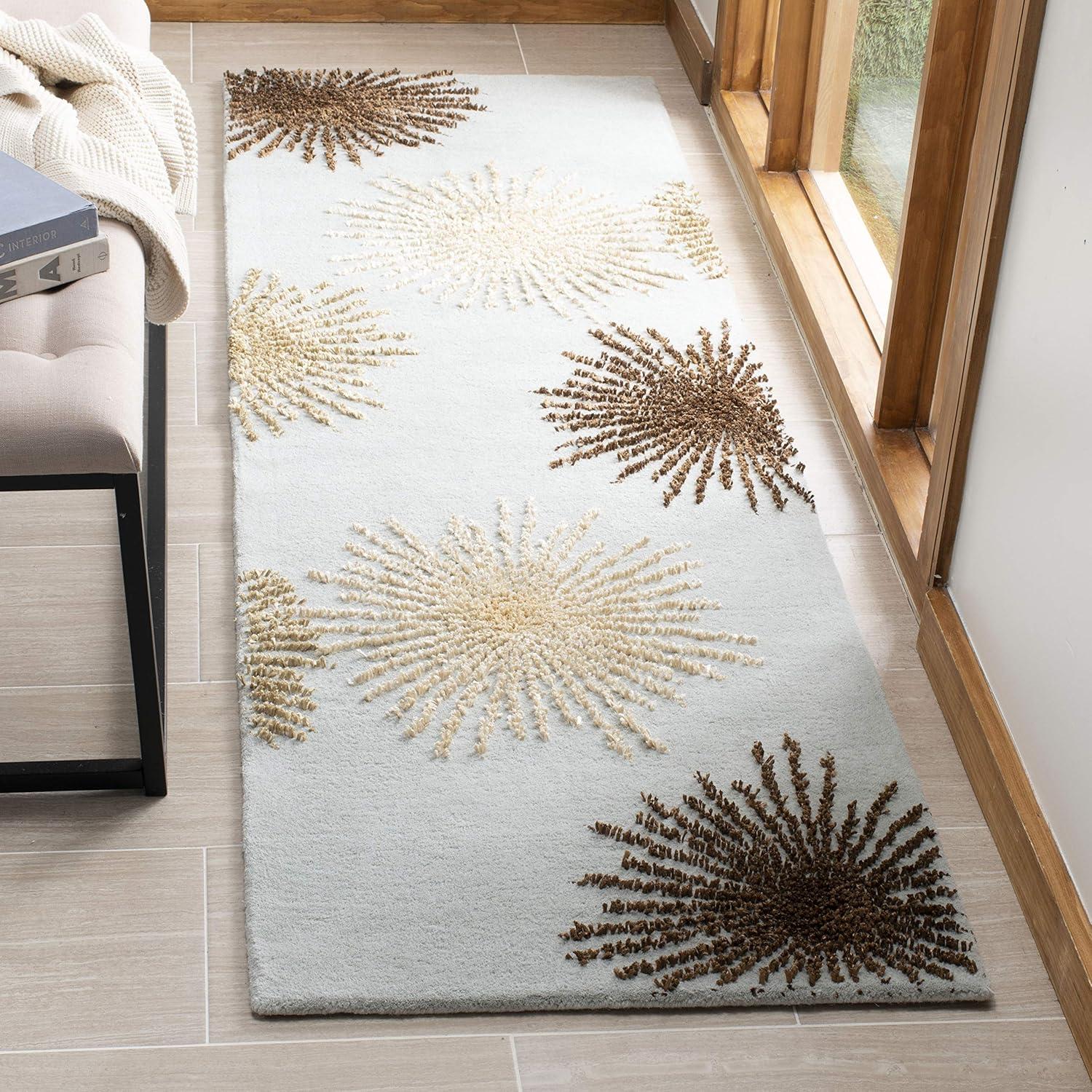 Soho SOH712 Hand Tufted Indoor Runner Rug - Light Blue/Multi - 2'6"x6' - Safavieh.