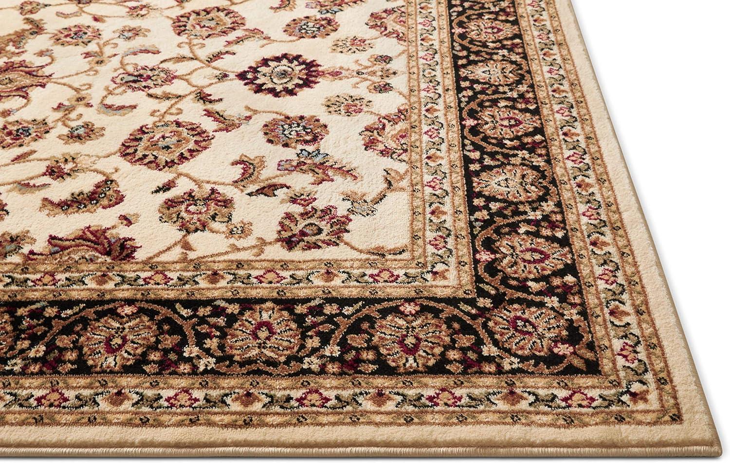 Well Woven Barclay Sarouk Traditional Oriental Panel Black 3'11" x 5'3" Area Rug