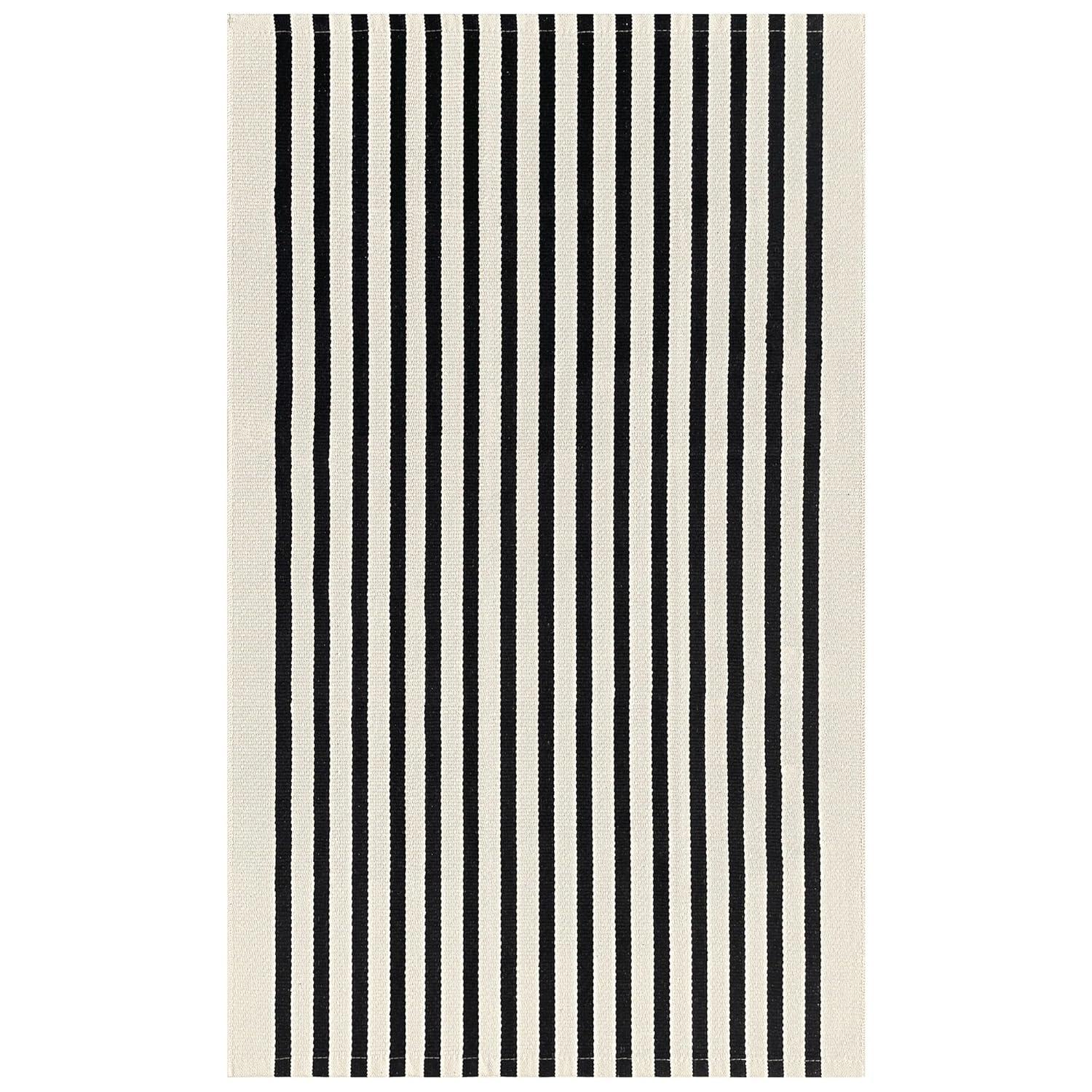 IOHOUZE Navy and White Striped Rug 2'x3' Front Door Rugs, Small Washable Area Rug for Front Porch, Spring Summer Doormats Outdoor Indoor, Cotton Rugs for Entryway Porch Entrance