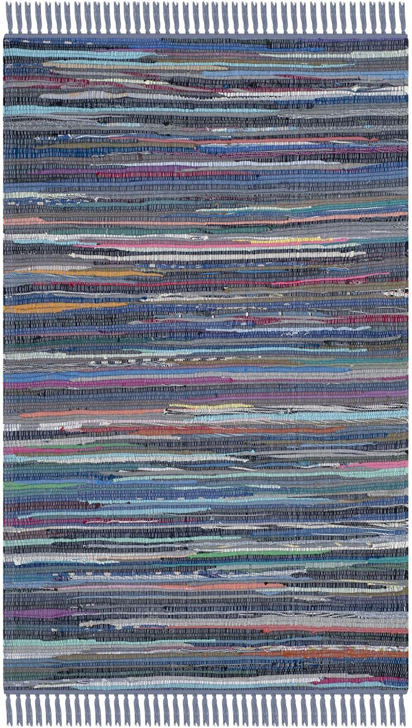 Rag Rug RAR121 Hand Woven Indoor Accent Rug - 2'6"x4' - Purple/Multi - Safavieh