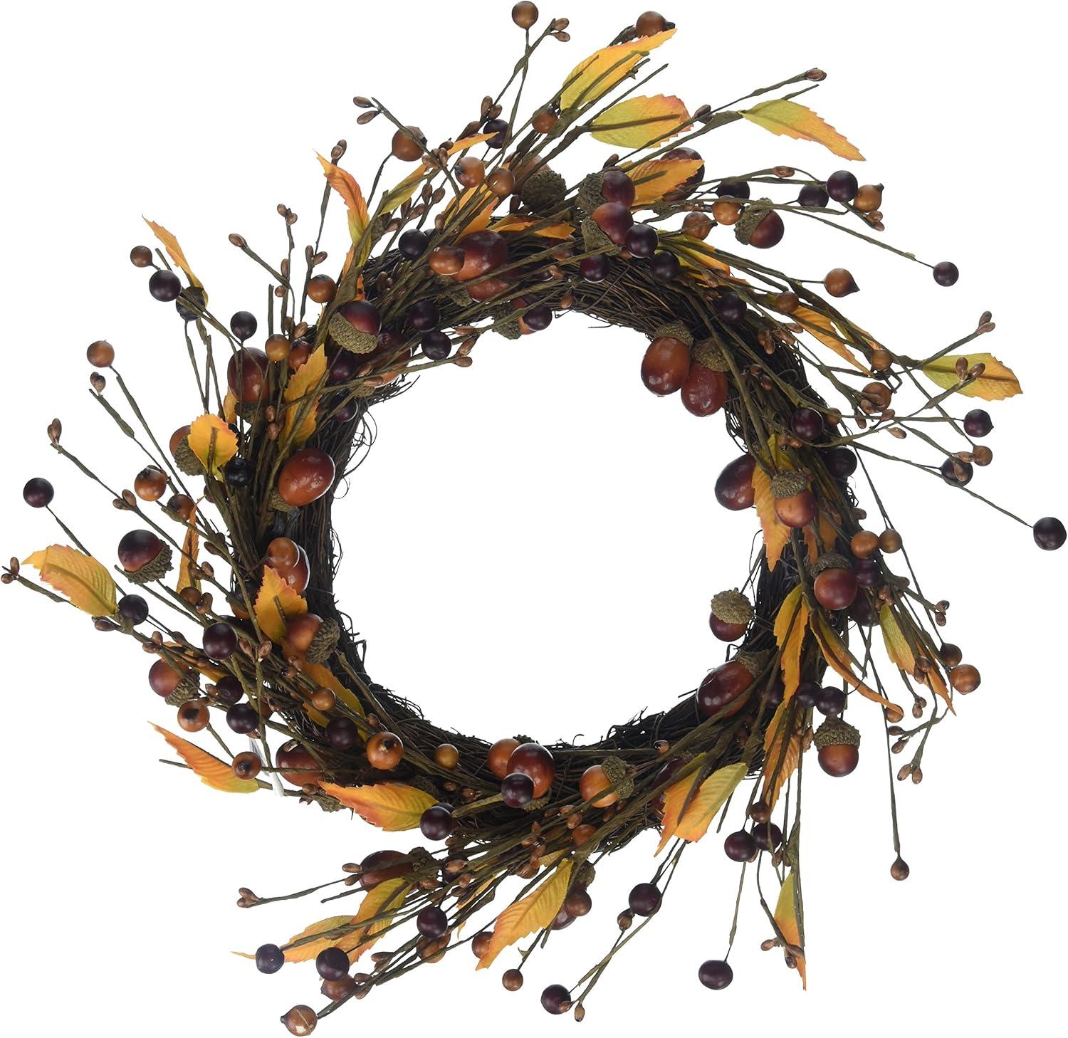 Worth Imports Inc 14" Acorn & Leaf Wreath