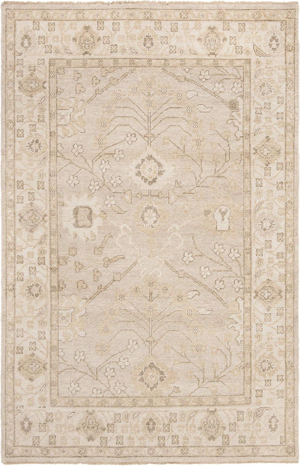 Izmir IZM134 Hand Knotted Area Rug - Gold/Ivory - 6'x9' - Safavieh
