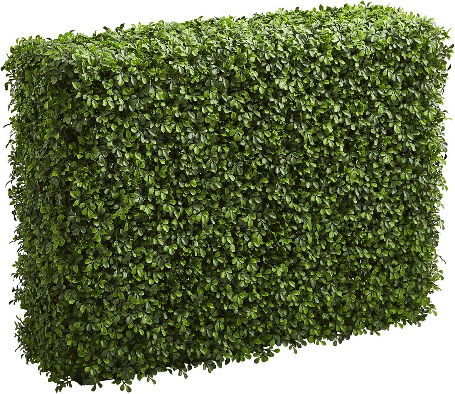 39" Boxwood Artificial Hedge - Nearly Natural: Faux Plant Divider, Mid-Century Modern Decor, Indoor/Outdoor Use