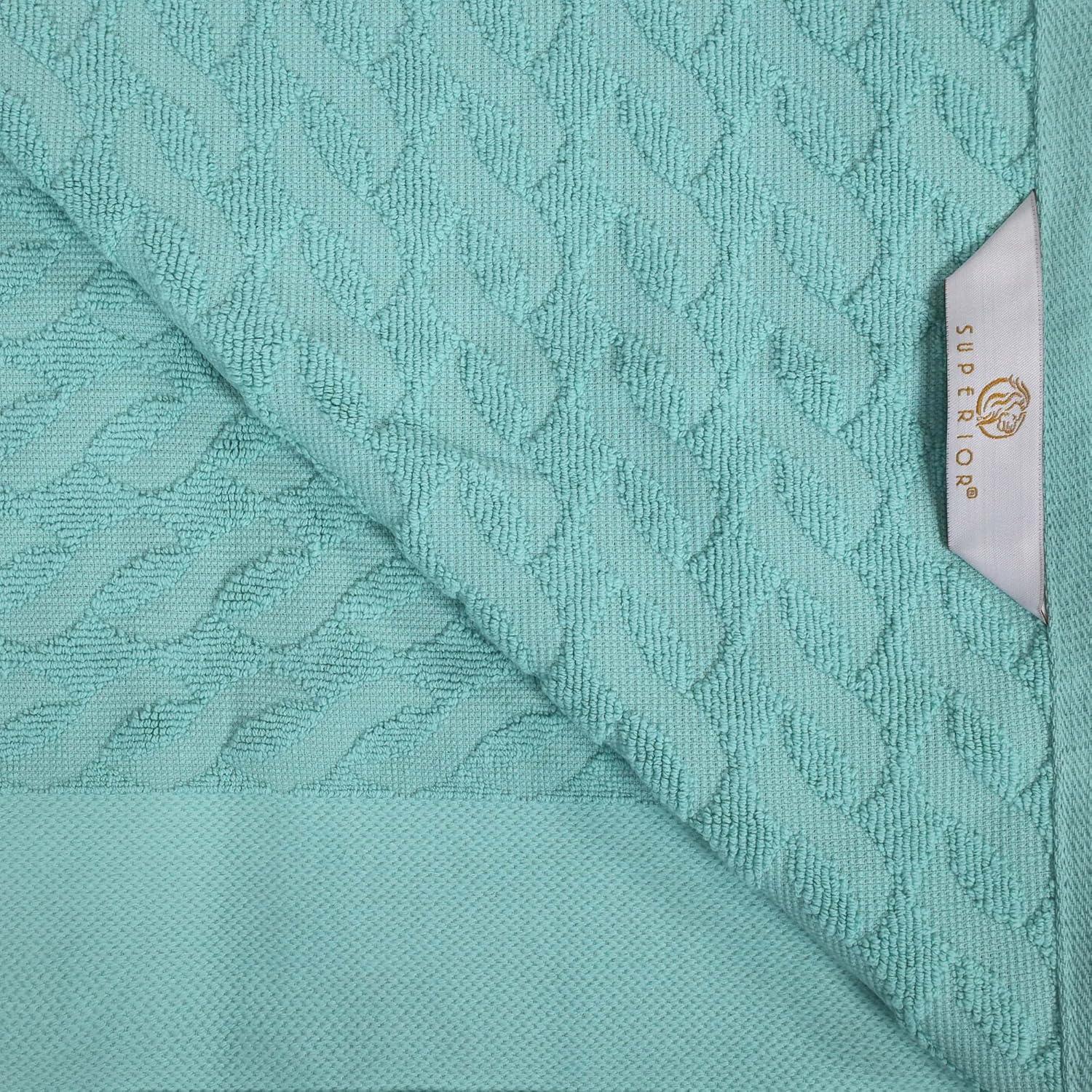 Superior Turkish Cotton Highly-absorbent 6-Piece Hand Towel Set for Bathroom, Spa, and Gym, Cascade