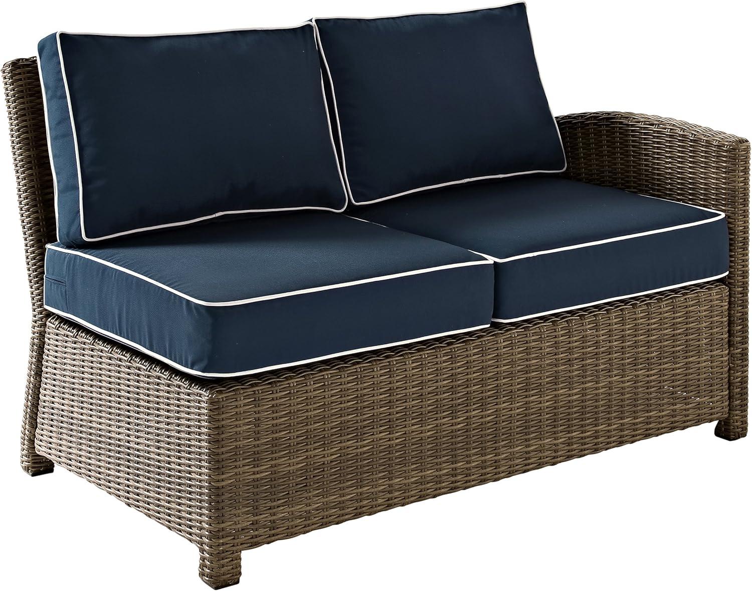 Bradenton 4-Piece Navy Cushions Steel Outdoor Sectional Set