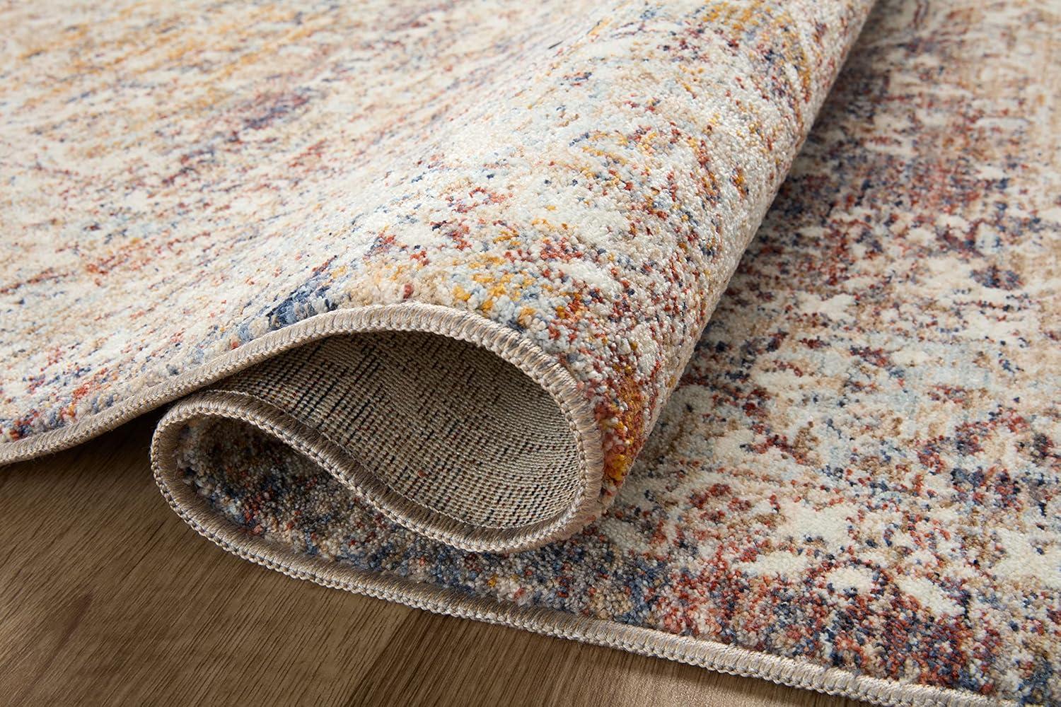 Sorrento Oriental Machine Made Power Loom Polyester Area Rug in Natural