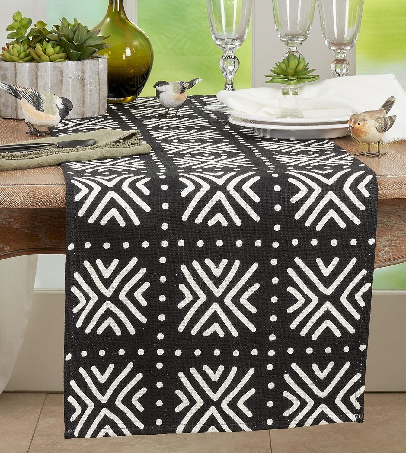 Saro Lifestyle Mudcloth Table Runner