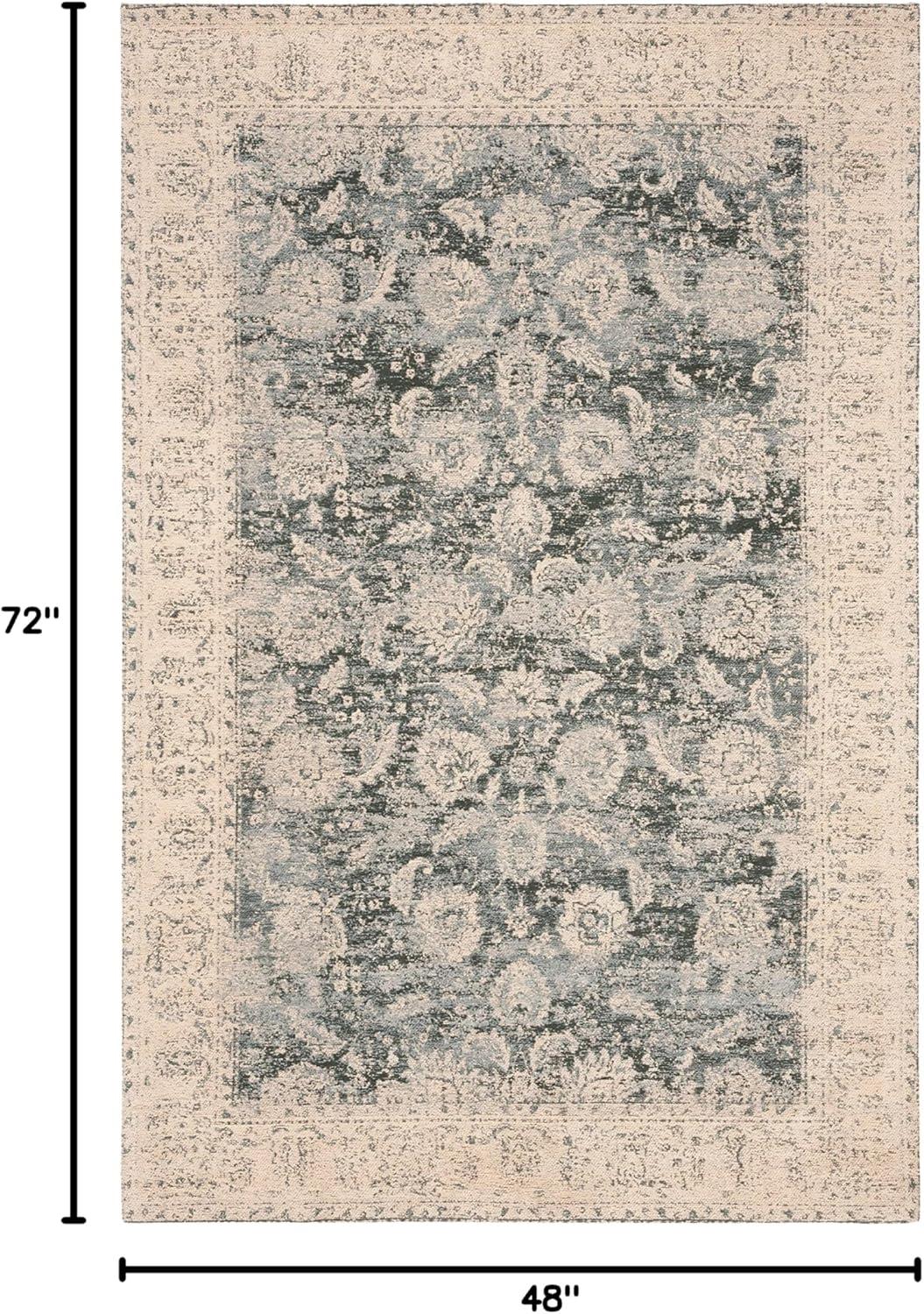 Classic Vintage CLV306 Power Loomed Area Rug - Cream/Grey - 4'x6' - Safavieh.