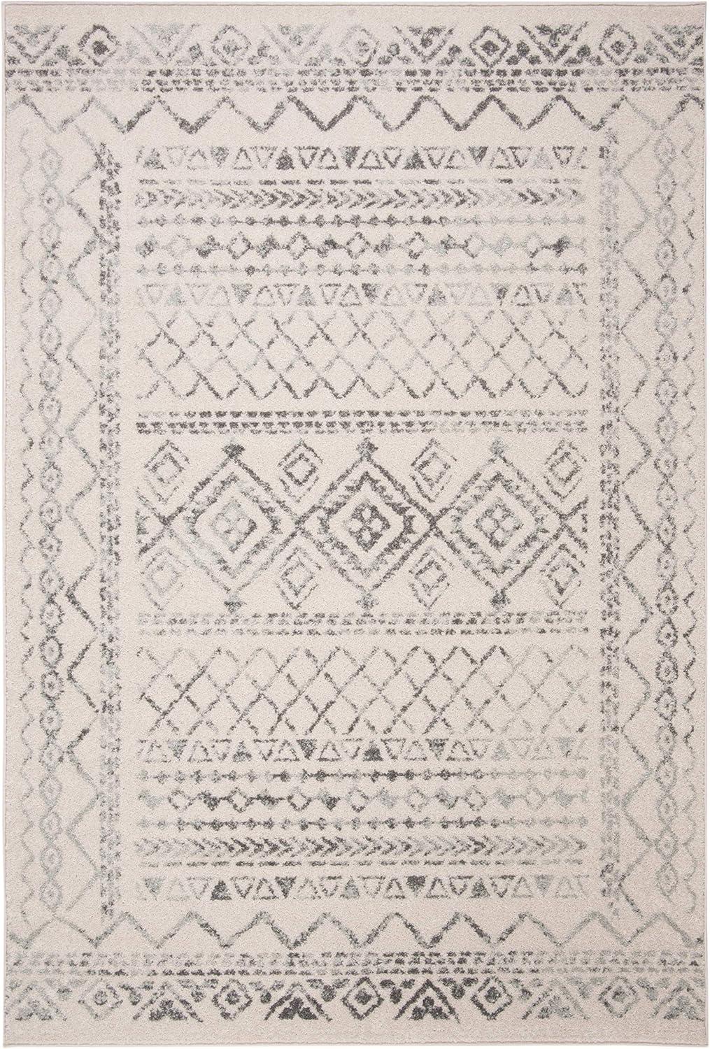Tulum TUL268 Power Loomed Area Rug - Ivory/Grey - 5'3"x7'6" - Safavieh.
