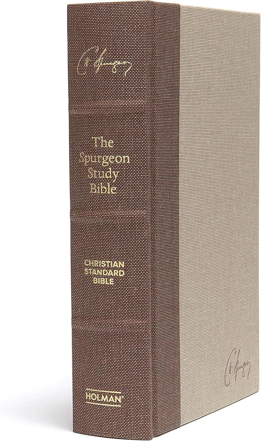 CSB Spurgeon Study Bible, Brown/Tan Cloth Over Board - by  Alistair Begg & Csb Bibles by Holman (Hardcover)
