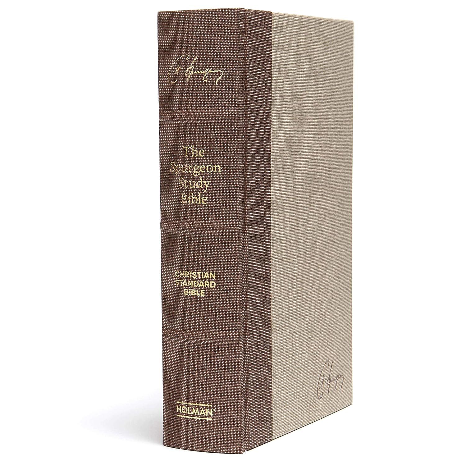 CSB Spurgeon Study Bible, Brown/Tan Cloth Over Board - by  Alistair Begg & Csb Bibles by Holman (Hardcover)