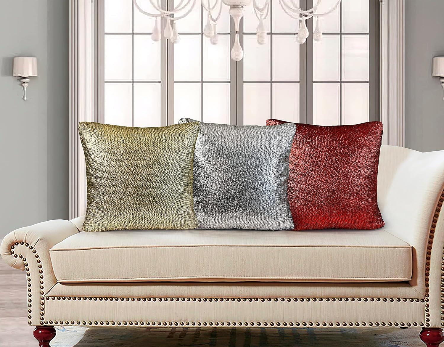 Violet Linen Reversible Throw Pillow