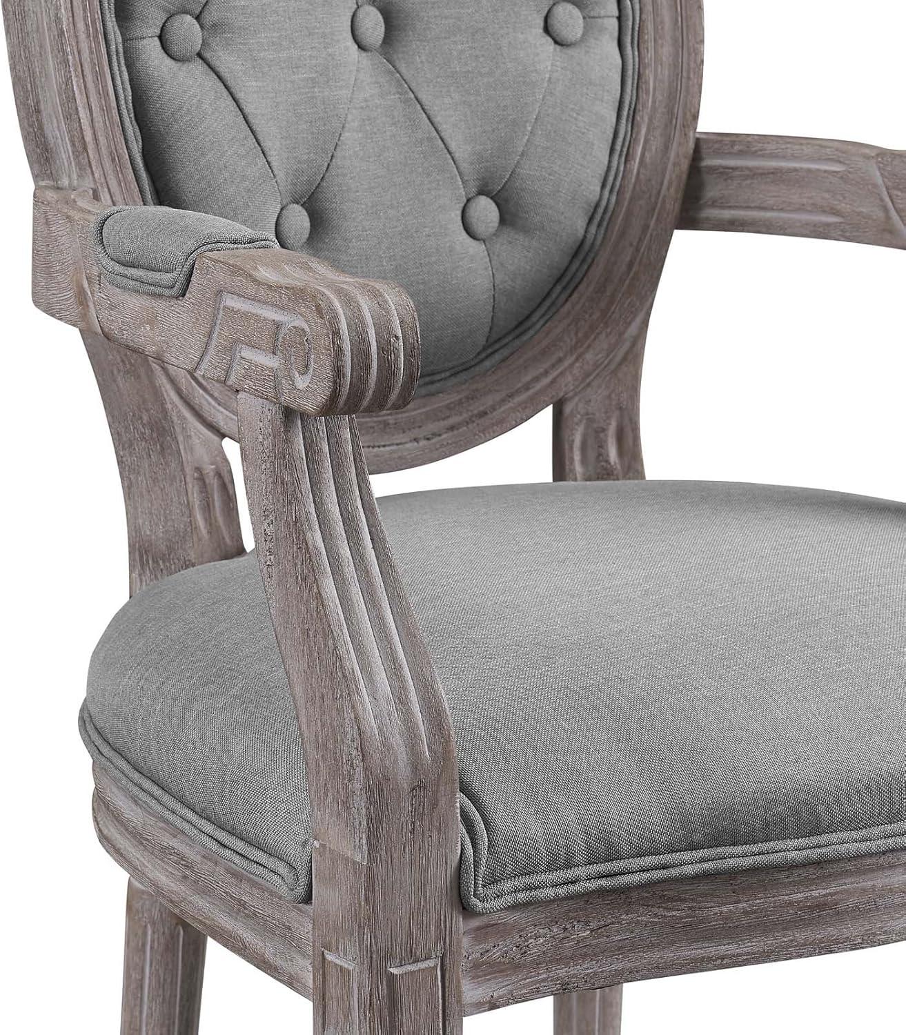 Modway Arise Vintage French Upholstered Fabric Dining Armchair