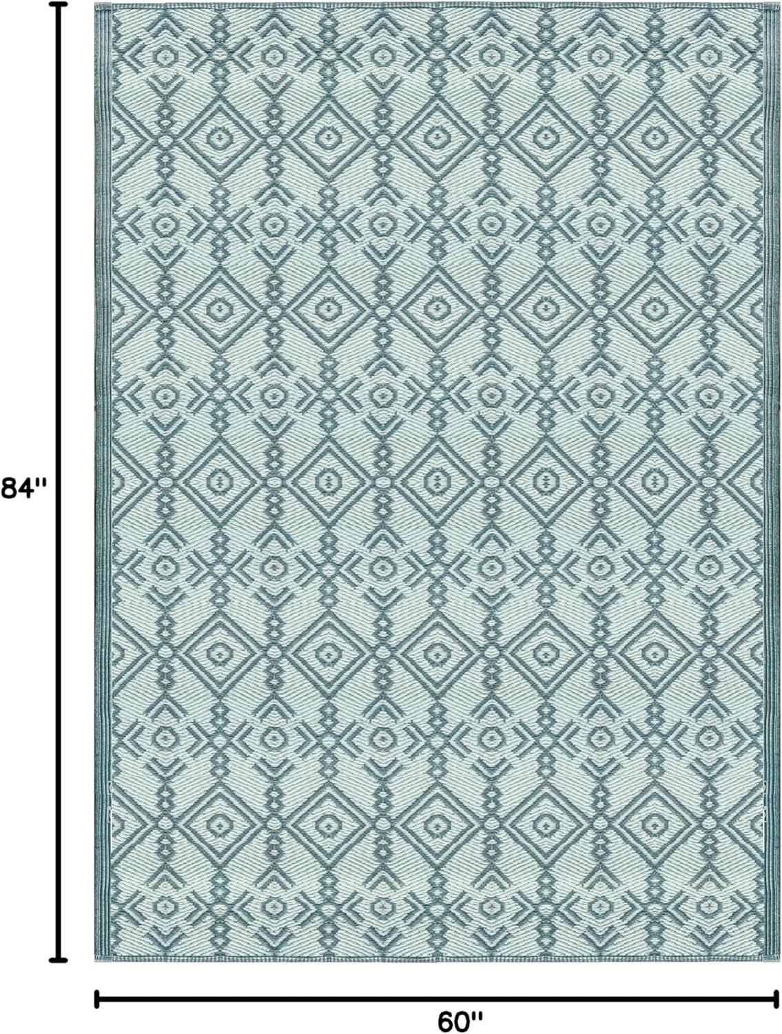 B-USA Outdoor Rugs Plastic Straw Patio Rugs-5'x7' ft Grey Reversible Mats Waterproof RV Camper Mats Patio Rugs 7032, Avoid Returns Please