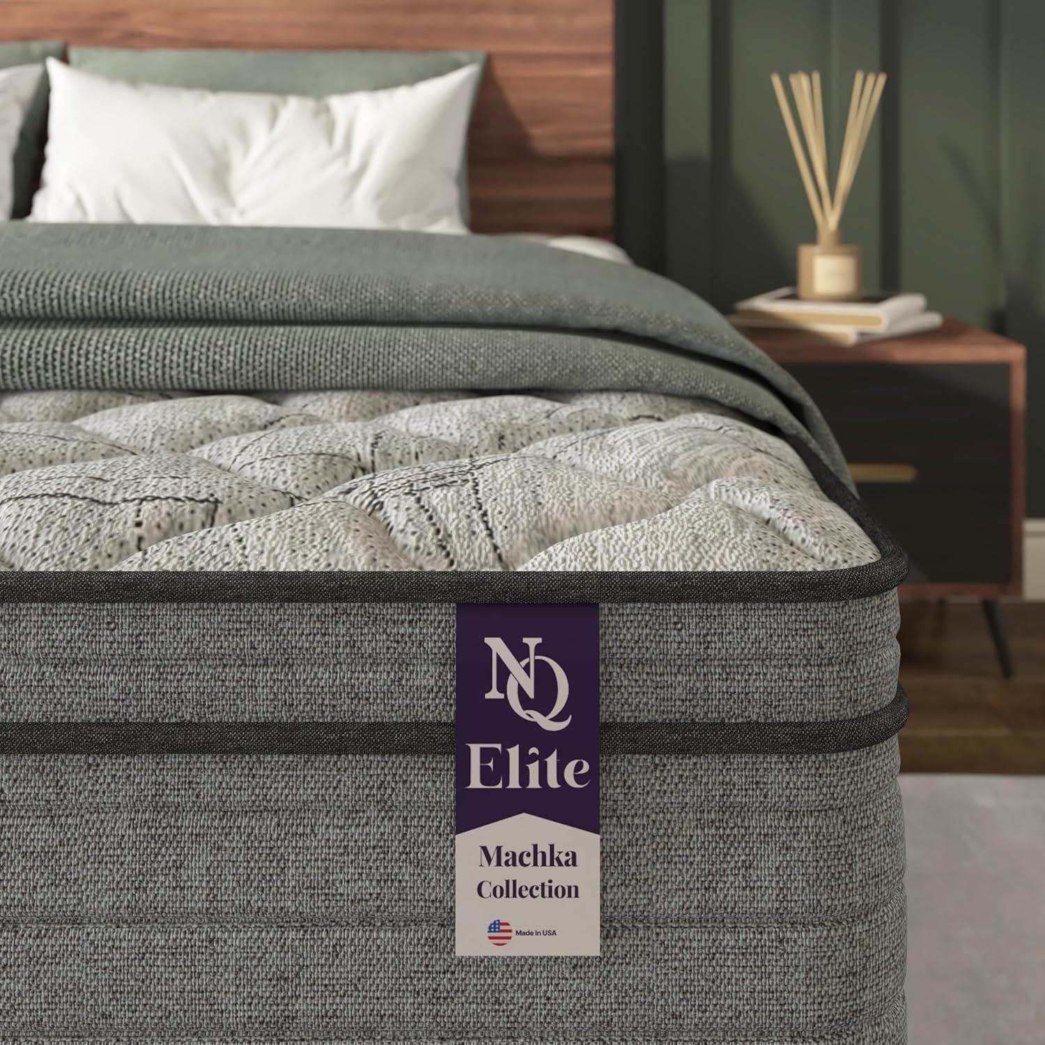 NapQueen Elite Series Machka 12" Full Size Mattress, Hybrid Pocket Spring Coils, Bed In a Box, Adult