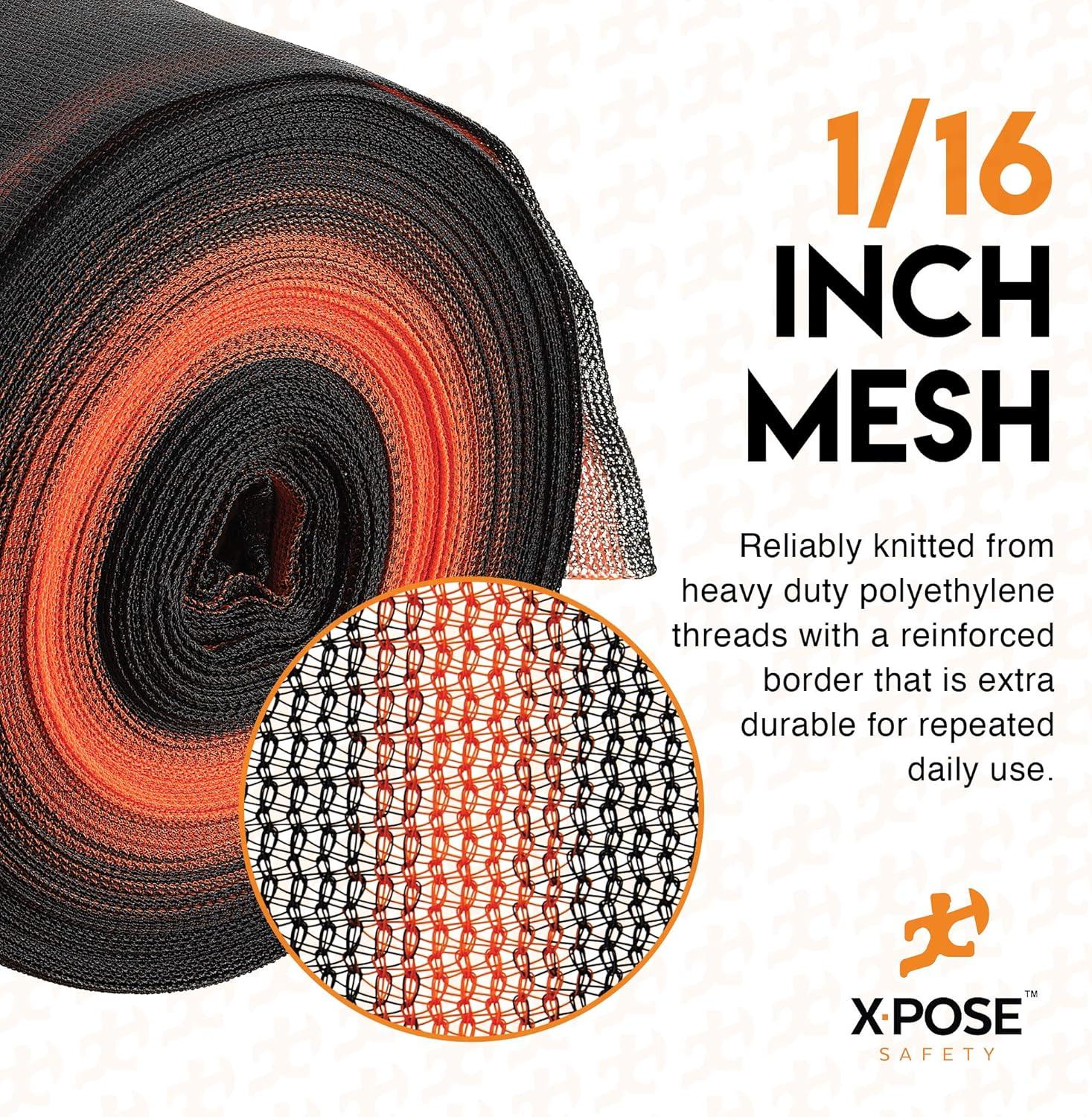 Construction Safety Debris Netting - 150 Ft Temporary Material Roll, 1/16" Mesh Scaffold Net Enclosure, Barricade, Visibility Barrier, Fencing Roll, Heavy Duty Fire Retardant 8.5 ft x 150 ft, Black