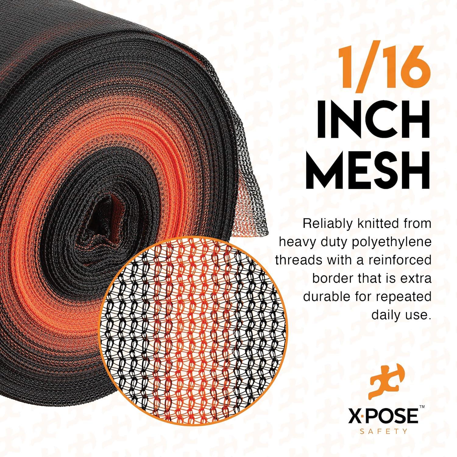 Construction Safety Debris Netting - 150 Ft Temporary Material Roll, 1/16" Mesh Scaffold Net Enclosure, Barricade, Visibility Barrier, Fencing Roll, Heavy Duty Fire Retardant 8.5 ft x 150 ft, Black