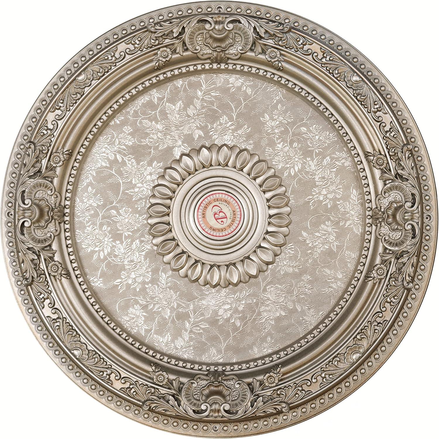 Petite Round Champagne Ceiling Medallion