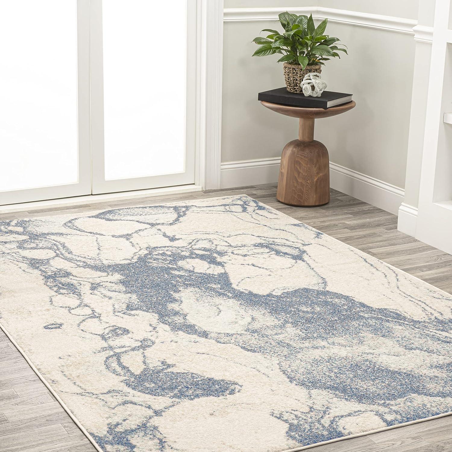 Marmo Abstract Marbled Modern Area Rug - JONATHAN Y