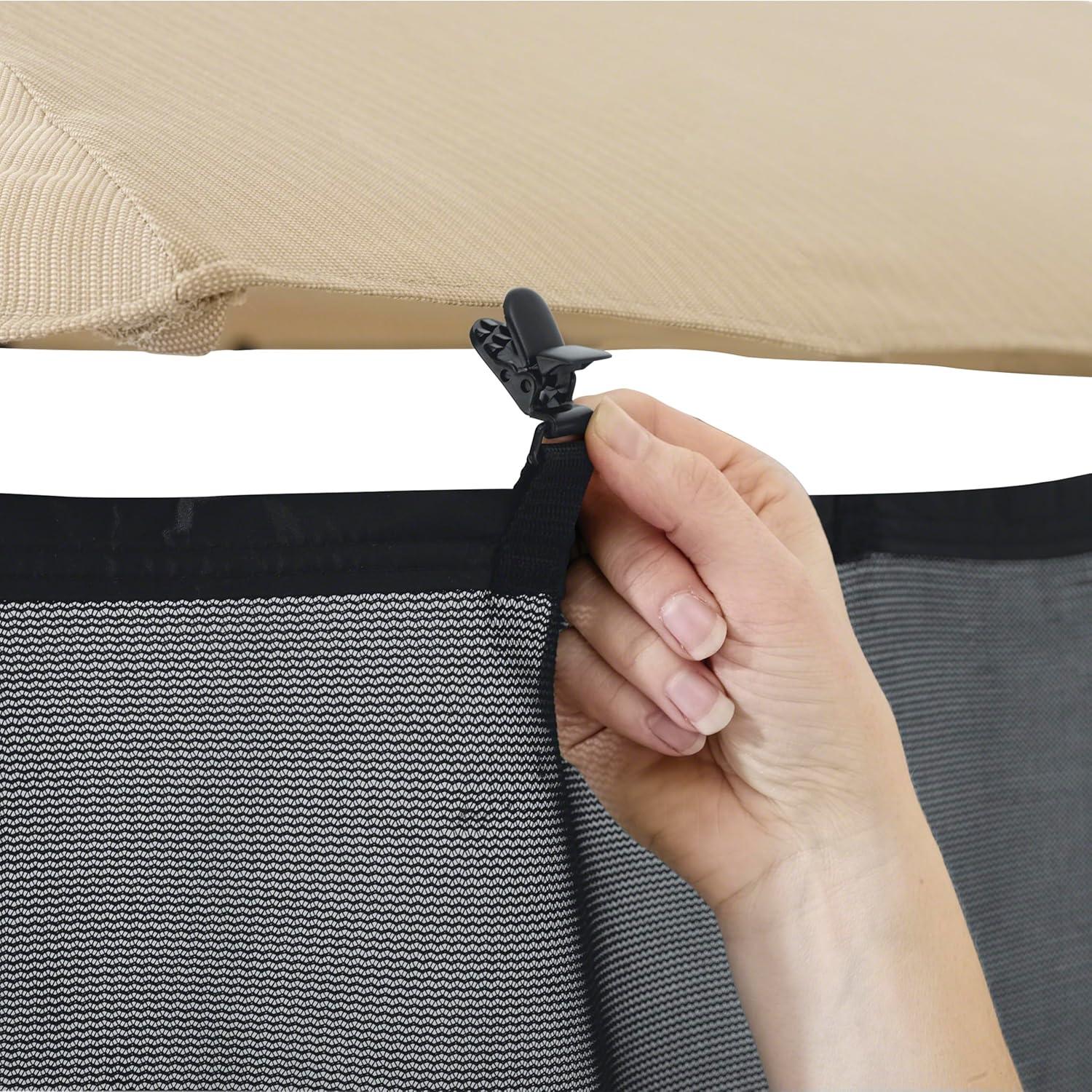 Classic Accessories Universal Patio Umbrella Shade Screen, Black