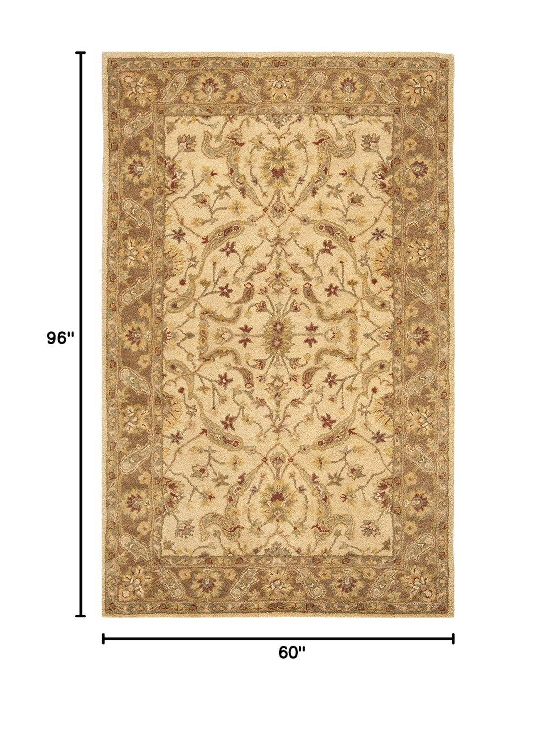 Antiquity AT311 Hand Tufted Area Rug - Ivory/Brown - 5'x8' - Safavieh.