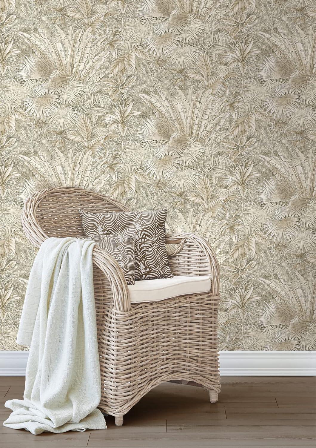 Tommy Bahama Bahamian Breeze Palm 18' L x 20.5" W Peel & Stick Wallpaper Roll