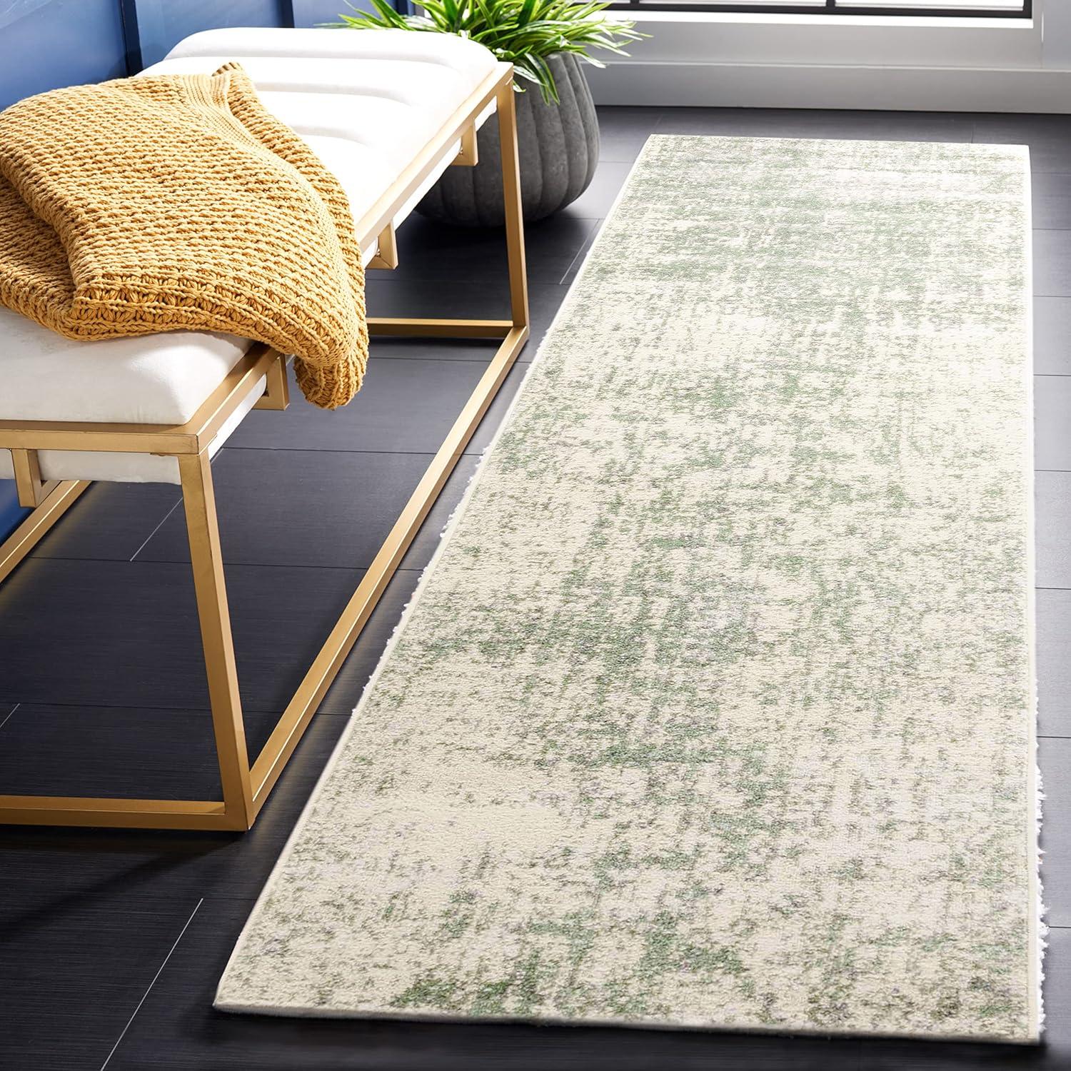 SAFAVIEH Adirondack Boniface Overdyed Area Rug, Sage/Ivory, 8' x 10'