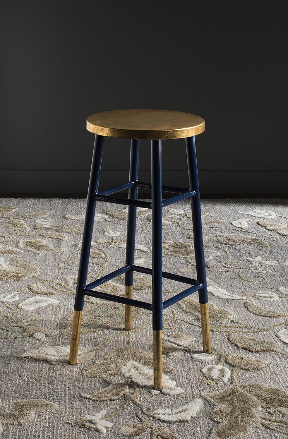 Emery Dipped Gold Leaf Bar Stool  - Safavieh