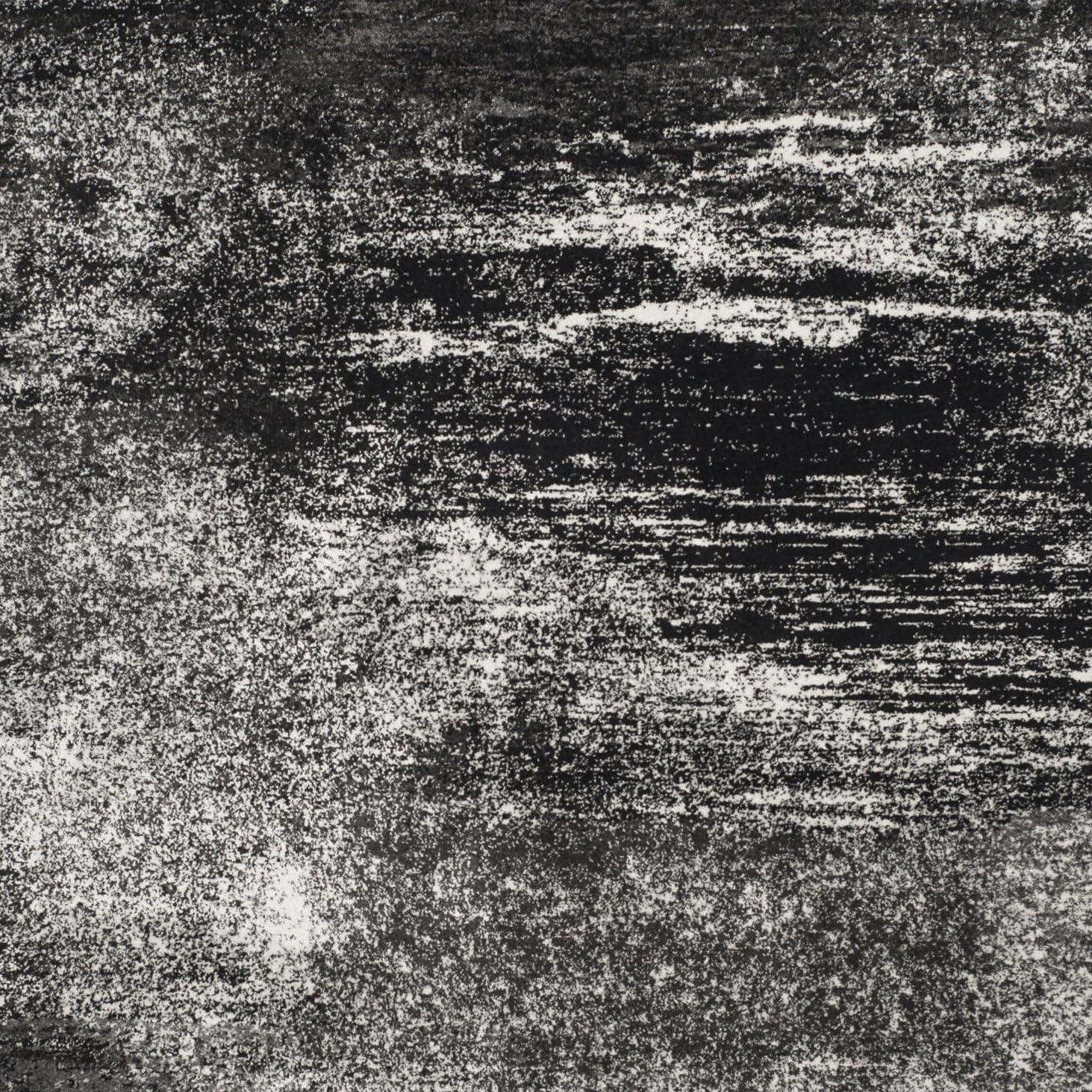 Adirondack ADR112 Machine Made Indoor Area Rug - Silver/Black - 6'x9' - Safavieh