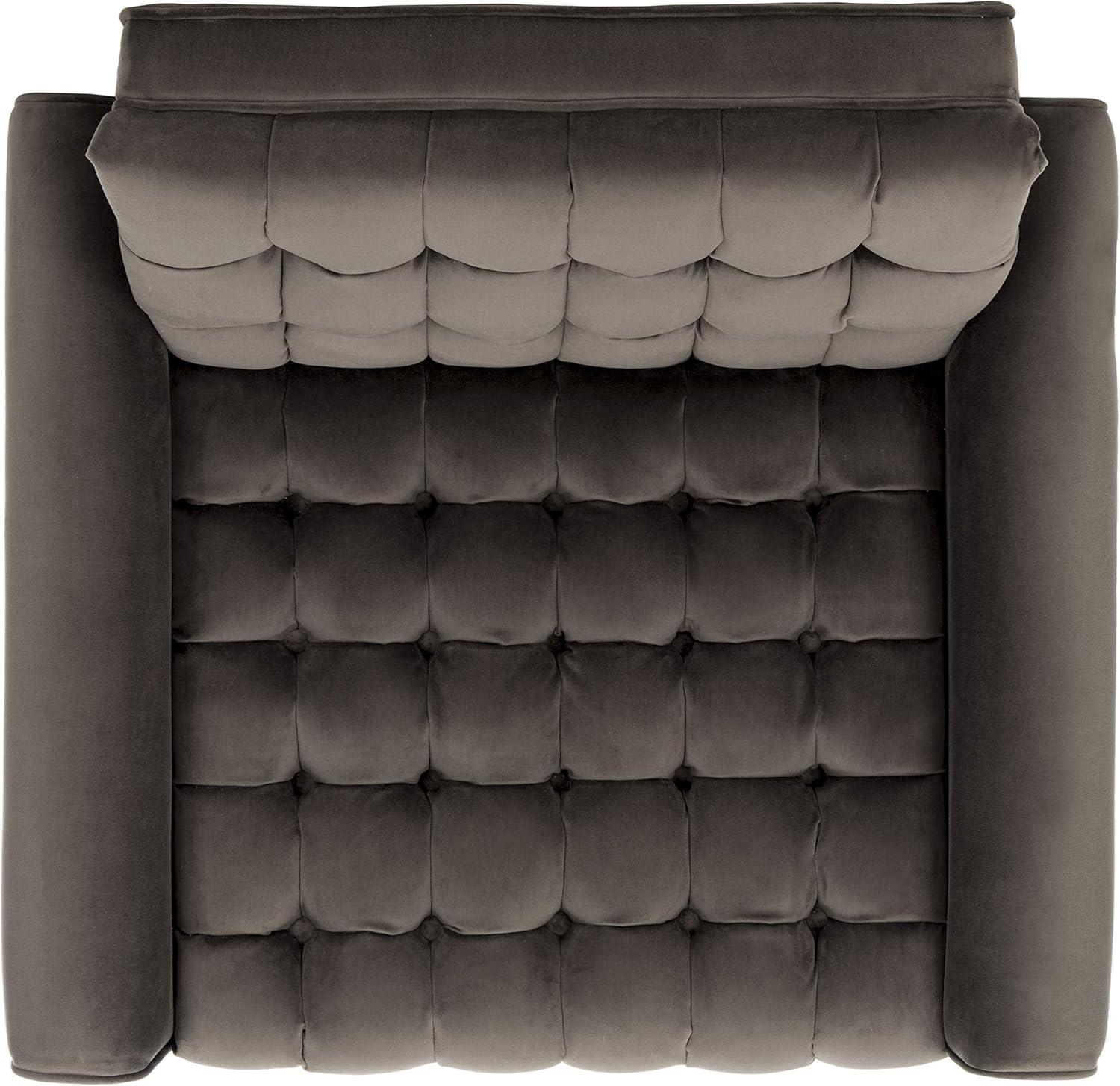 Amaris Tufted Accent Chair - ACH4503 - Shale/Black - Safavieh