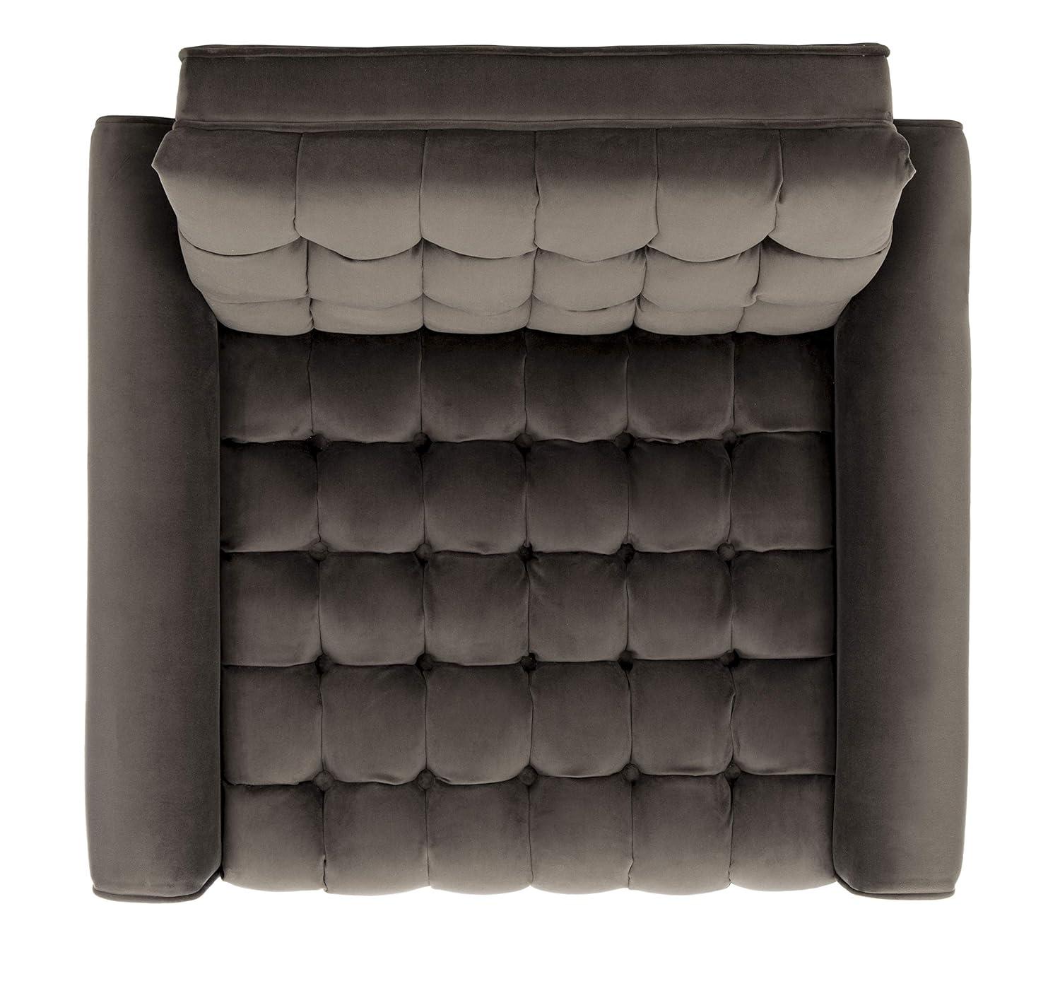 Amaris Tufted Accent Chair - ACH4503 - Shale/Black - Safavieh