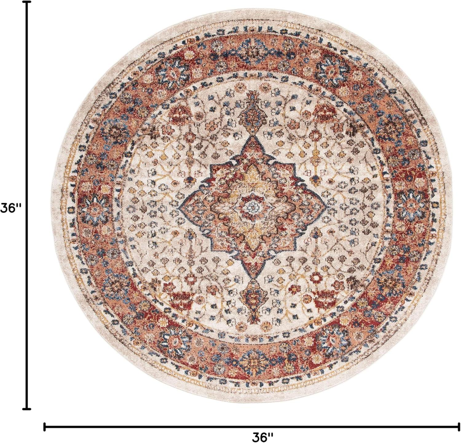 Bijar BIJ652 Power Loomed Indoor Area Rug - Brown/Rust - 5'3"x7'6" - Safavieh