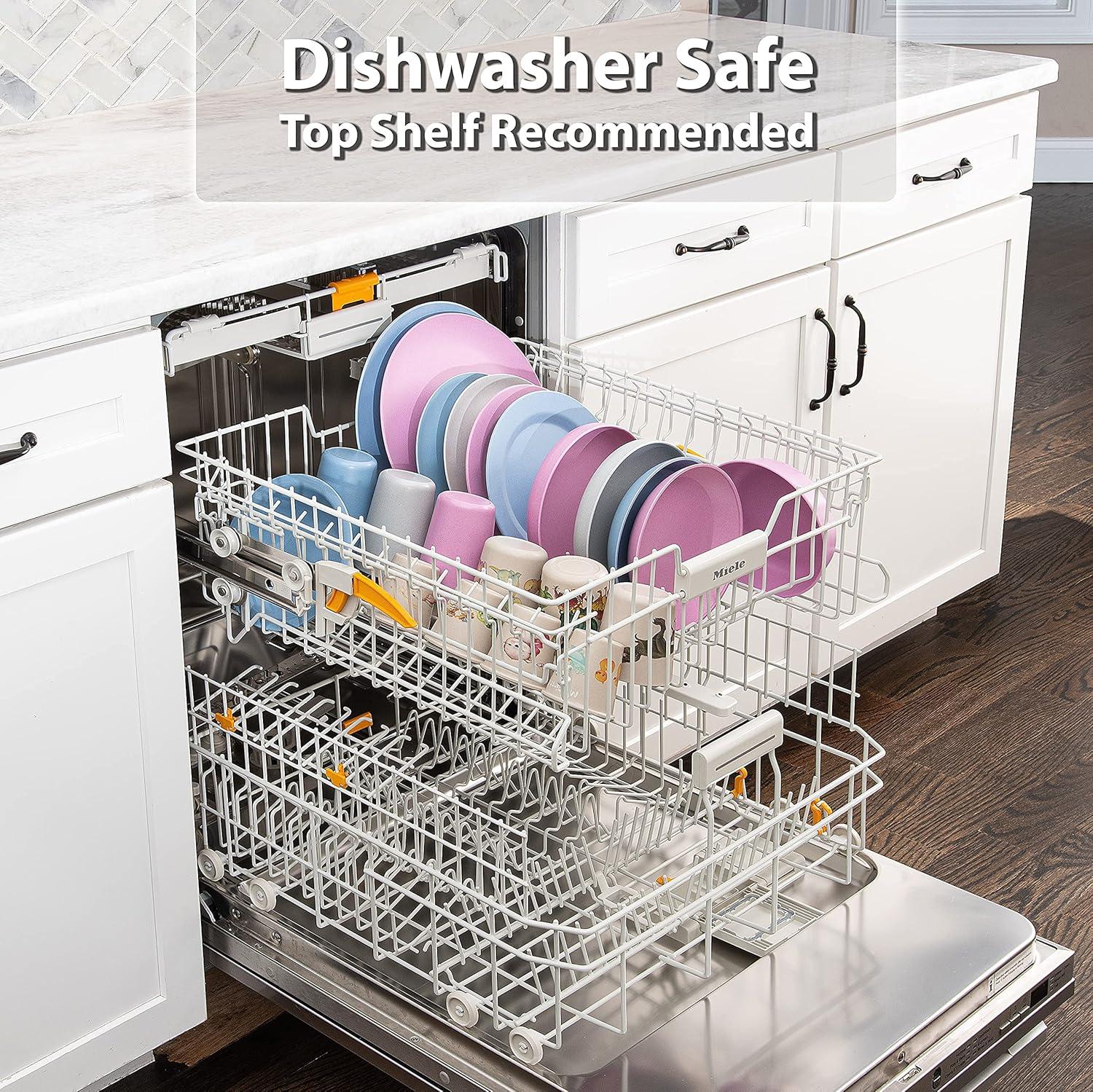 Bamboo Bowls - Set of 6-18 oz Bamboo Dishes for Kids & Adults - Dishwasher Safe Eco Friendly for Self Feeding, Toddler Snack, BPA Free for Kids Cereal, Camping Dinnerware