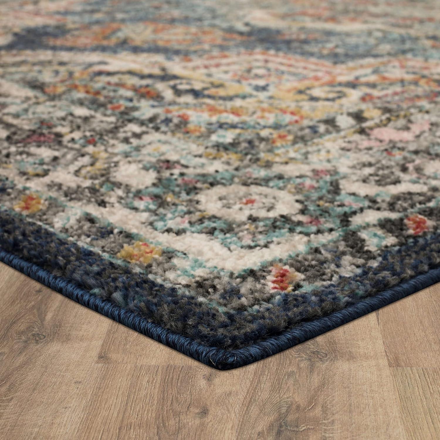 Elysian Blue Medallion 8' x 10' Synthetic Area Rug