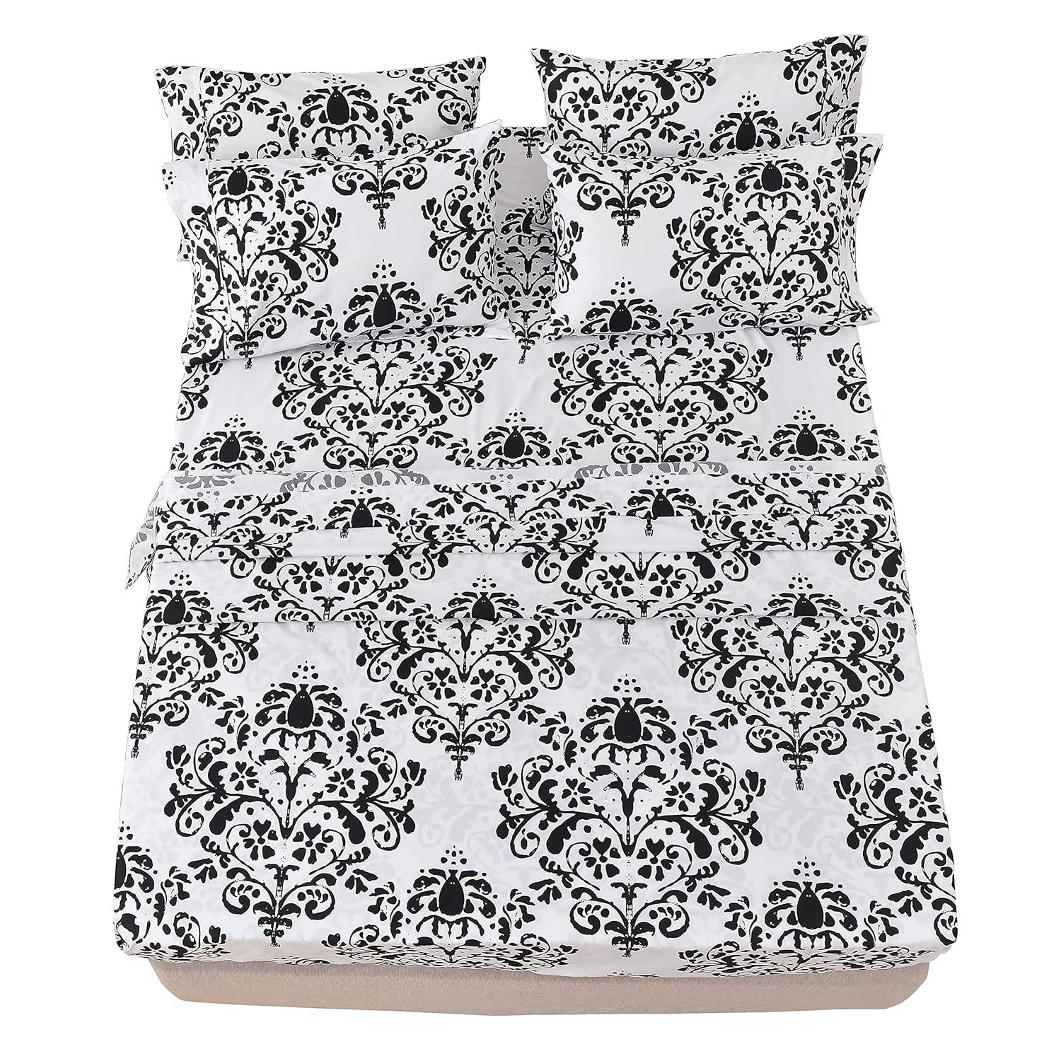 AmericanHomeCollection Microfiber Damask Sheet Set