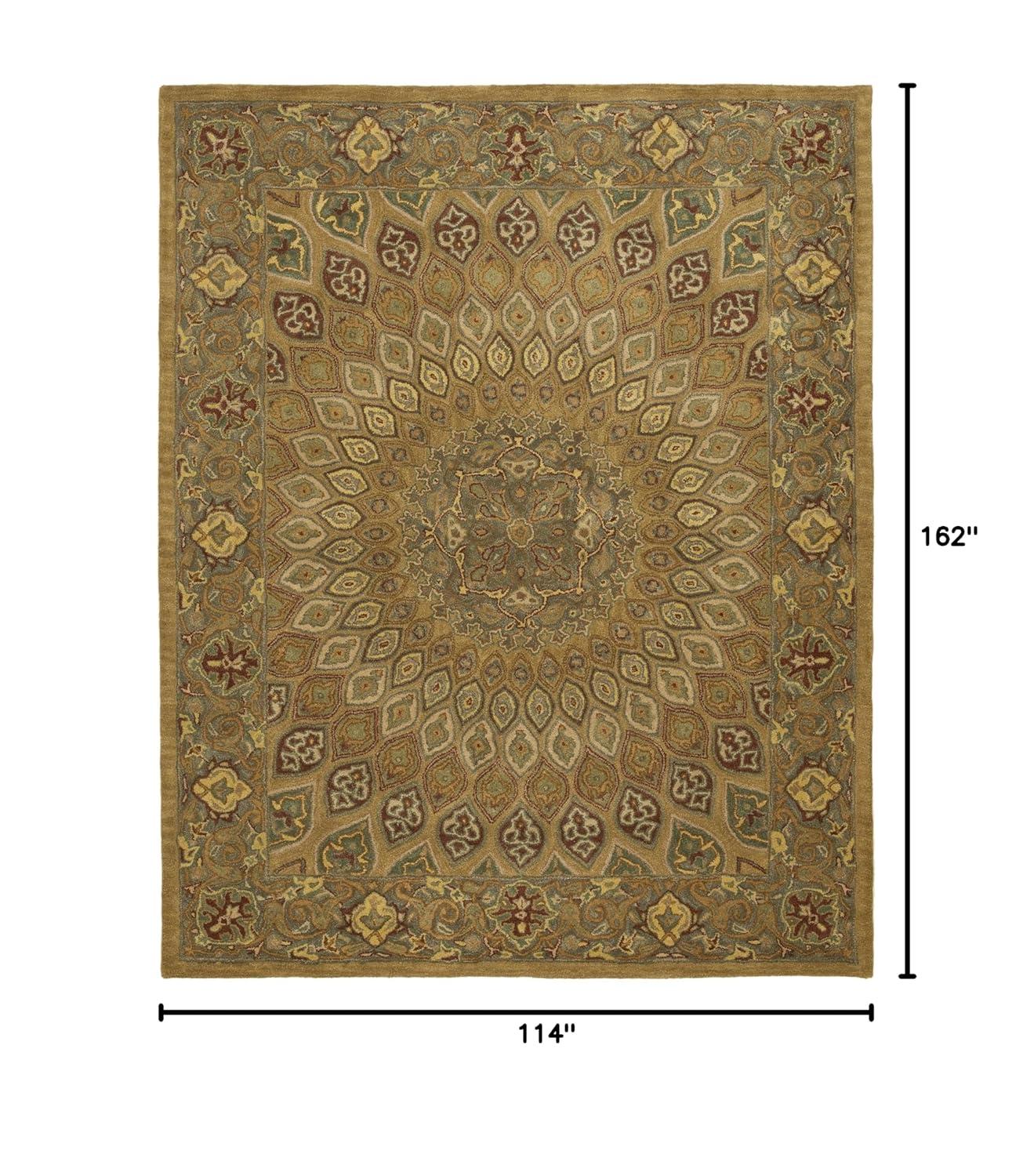 SAFAVIEH Heritage Shevon Traditional Wool Area Rug, Light Brown/Grey, 9'6" x 13'6"