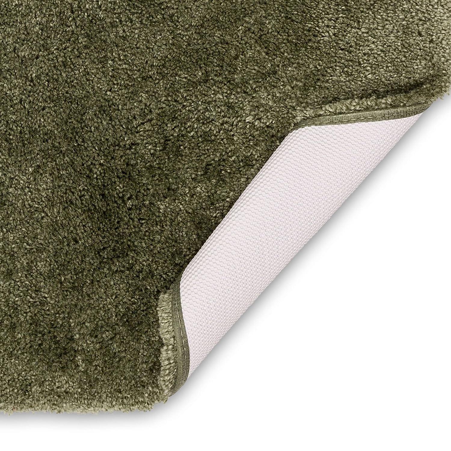 BrylaneHome The Elegance Bath Rug Collection - Bath Rug - 17" W 24" L, Olive