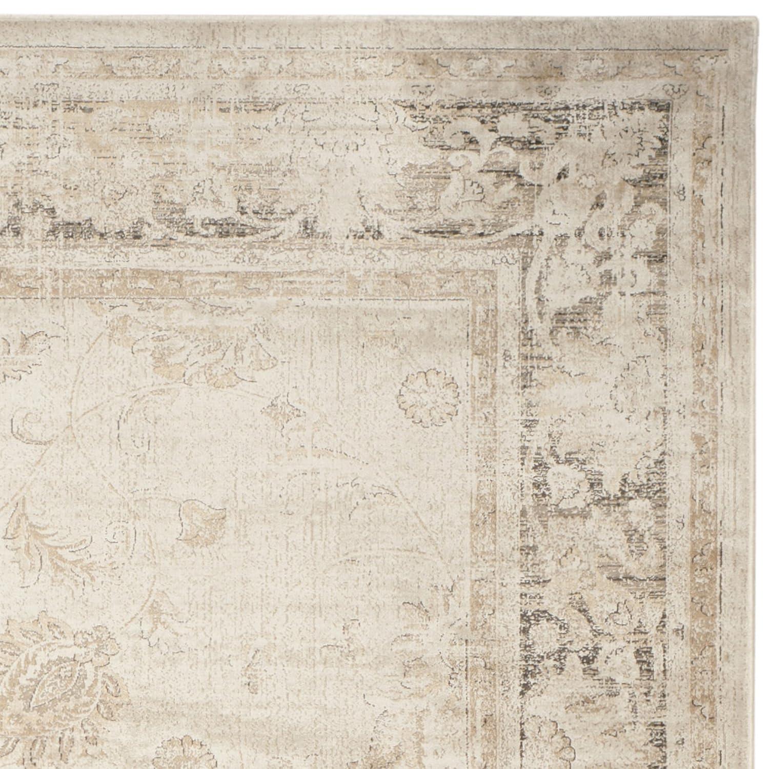Vintage Stone 8 ft. x 10 ft. Distressed Border Area Rug
