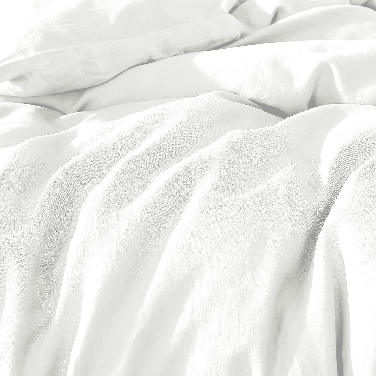 Riverbrook Home 3pc King Logan Comforter Set White: Polyester Fill, Machine Washable, Includes Shams