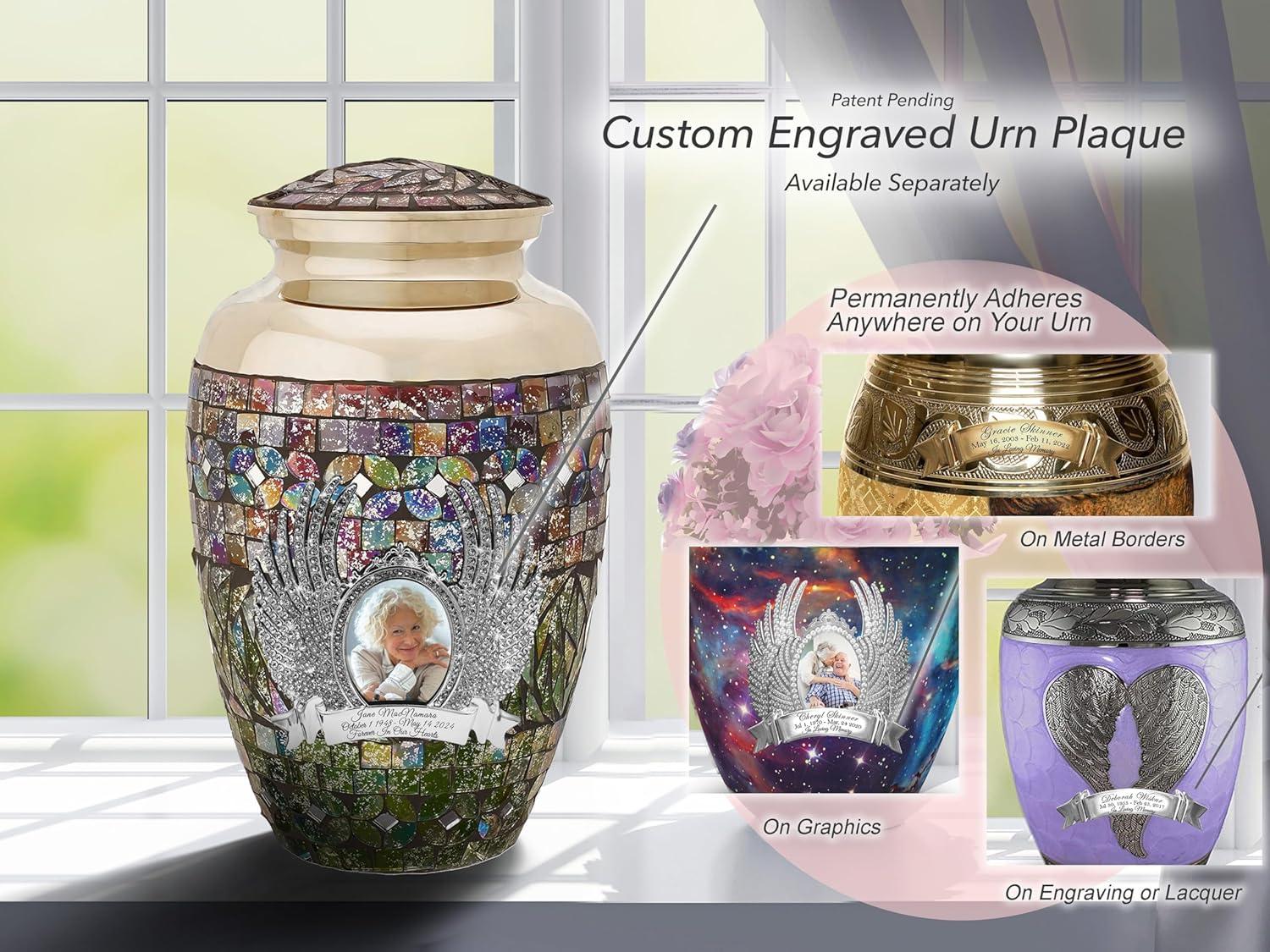 Cracked Glass Mosaic - Cremation Urns for Human Ashes Adult Urns for Cremation Ashes Urns for Adult Cremation Ashes Urns for Ashes Cremation Urns for Human Ashes Adult 200 Cubic Inches Large