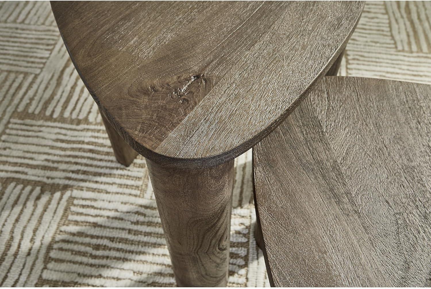 Signature Design by Ashley Reidport Accent Coffee Table (Set of 2), Grayish Brown